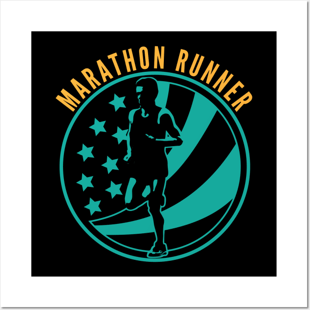 Marathon Runner Wall Art by maxcode